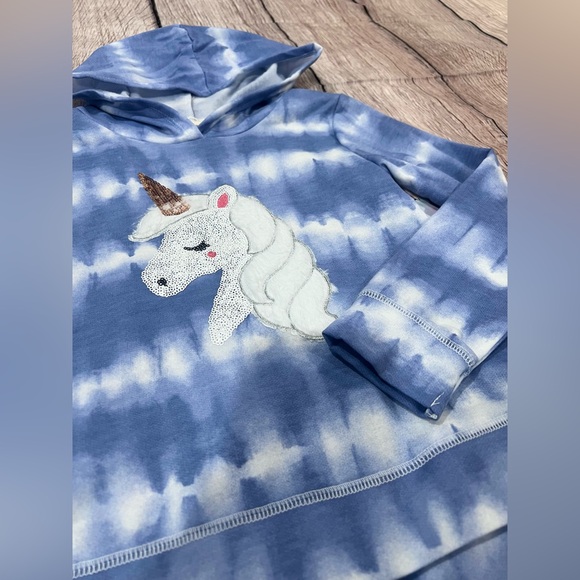 Btween Girls 2-Piece Blue Tie-Dye Hoodie Set - Picture 9 of 12